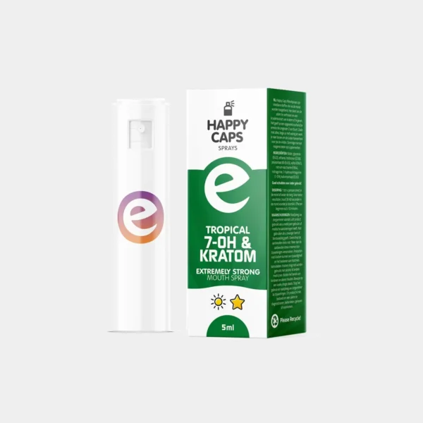 7-oh-kratom-mouth-spray 7-OH & Kratom Mouth Spray Tropical Flavor Happy Caps – 5ml